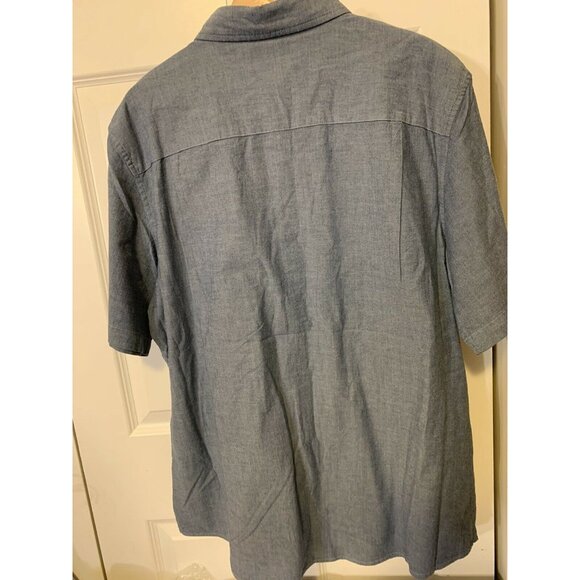 New George Men’s Sz XL Classic Fit Stretch Blue Button Down Short Sleeve NWT - Picture 6 of 6